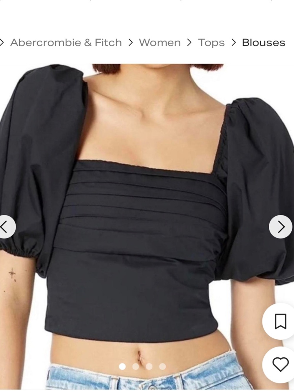 Abercrombie puff sleeve top
